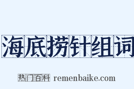 海底捞针组词是什么意思的图片
